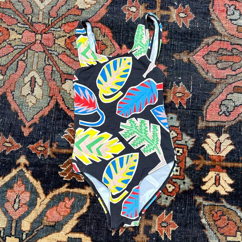 Stella McCartney Kids Leaf Print Kids Swimsuit